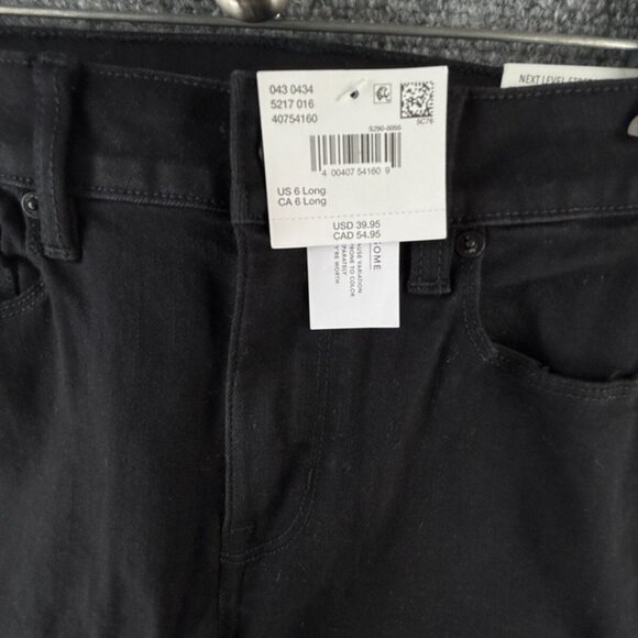 NWT American Eagle High Rise Skinny Kick Next Level Stretch Jeans Black 28W (6) - Picture 8 of 16